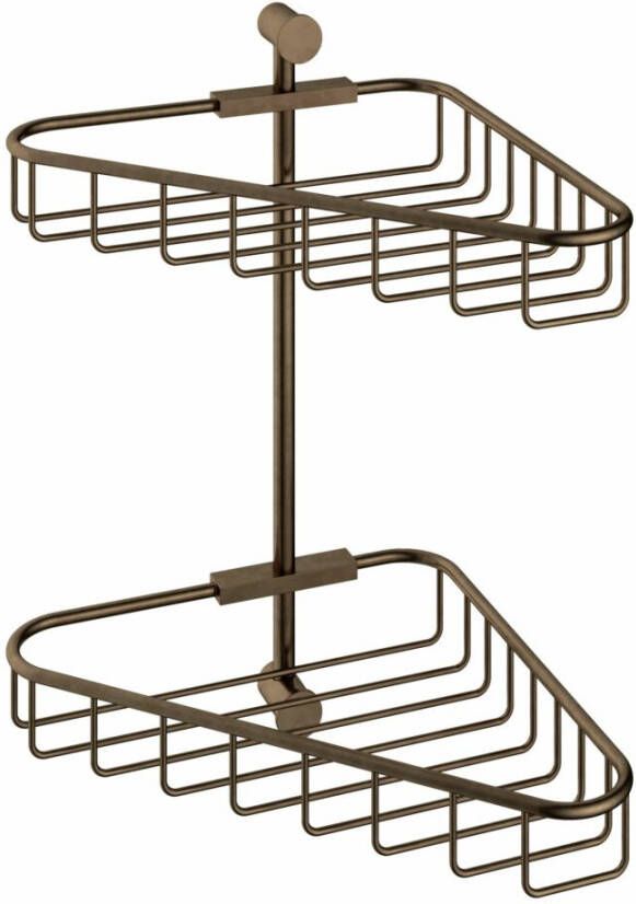 Hotbath Cobber CBA14 dubbele shampoohouder verouderd messing