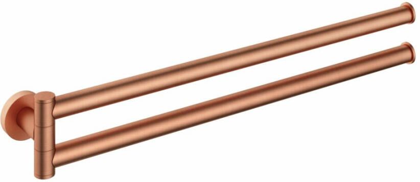 Hotbath Cobber handdoekhouder draaibaar voor 2 handdoeken geborsteld koper CBA15BC
