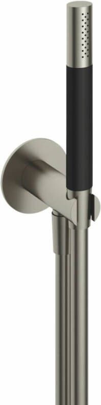 Hotbath Cobber M440 handdouchehouder met aansluiting geborsteld nikkel