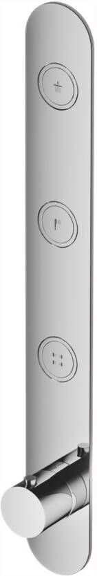 Hotbath Cobber afbouwdeel inbouwthermostaat met 3 pushbuttons verticale plaatsing geborsteld messing (goud) PVD PB050EXTBBP - Foto 4