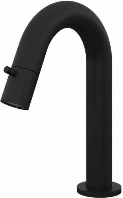 Douche Concurrent Toiletkraan Hotbath Cobber Rond Mat Zwart met Knop