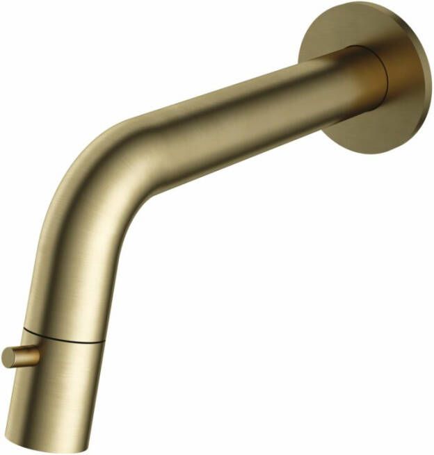 Hotbath Fonteinkraan Inbouw Cobber 1-knop gebogen 18.6 cm Inkortbaar Geborsteld Messing Living Colours