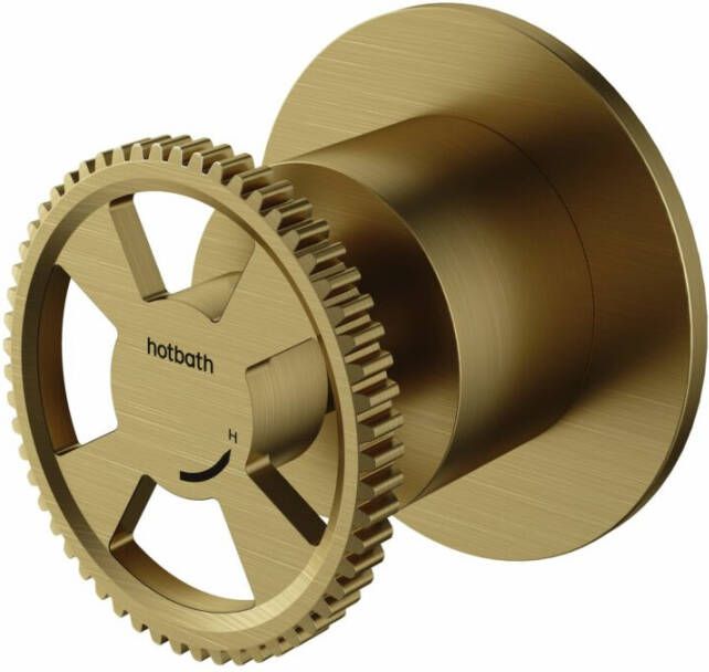 Hotbath Cobber @work CW010H inbouw stopkraan warm geborsteld messing PVD