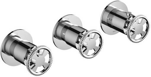 Hotbath Cobber @work CW7067 inbouw thermostaat met 2 stopkranen geborsteld messing PVD