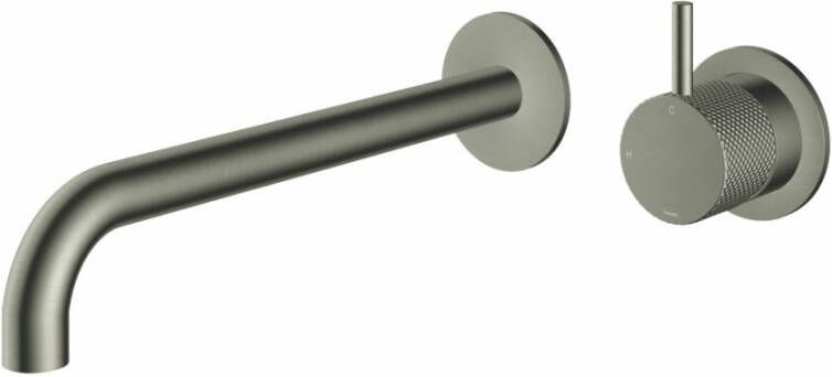 Hotbath Cobber X afbouwdeel voor wastafelmengkraan met 25cm uitloop geborsteld nikkel CX005EXT25GN