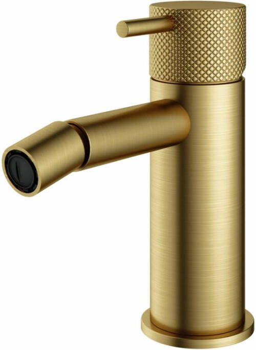 Hotbath Cobber X bidetmengkraan zonder waste 14 3 x 10 9 cm geborsteld messing PVD - Foto 2