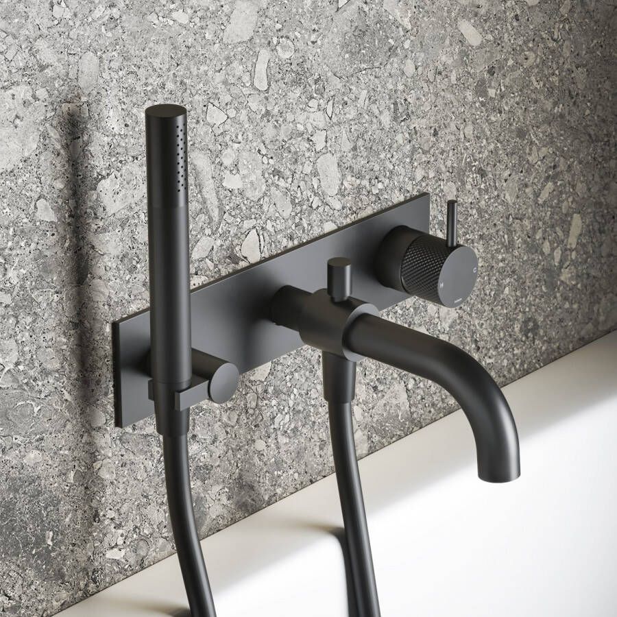 Hotbath Cobber X afbouwdeel inbouw douche vrijstaande badmengkraan met automatische omstelinrichting chroom - Foto 3
