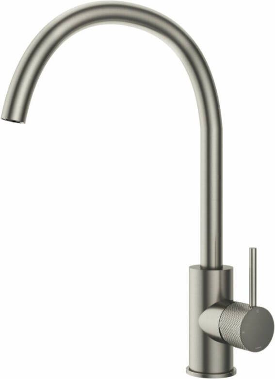 Hotbath Cobber X keukenmengkraan met draaibare c-uitloop 36 x 22 cm geborsteld nikkel - Foto 2