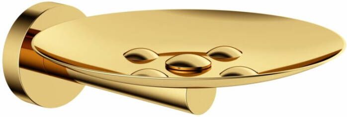 Hotbath Cobber zeepschaal wandmodel 4 x 11 x 13 3 cm gepolijst messing PVD