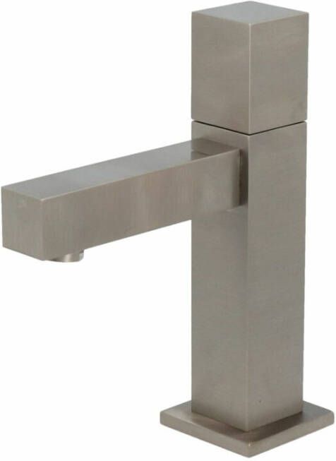 Douche Concurrent Toiletkraan Hotbath Dude Laag Vierkant Geborsteld Nikkel