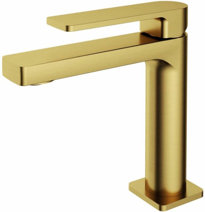 Hotbath Gal GL003BBP wastafelmengkraan zonder waste Geborsteld messing PVD - Foto 2