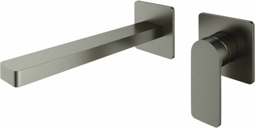 Hotbath Gal afbouwdeel voor inbouw wastafelmengkraan uitloop 20 cm geborsteld nikkel PVD