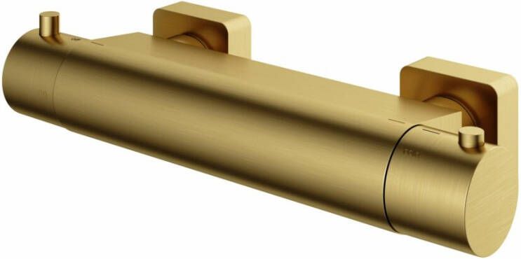 Hotbath Gal GL008BBP thermostatische douchemengkraan met 1 2" onderaansluiting Geborsteld messing PVD