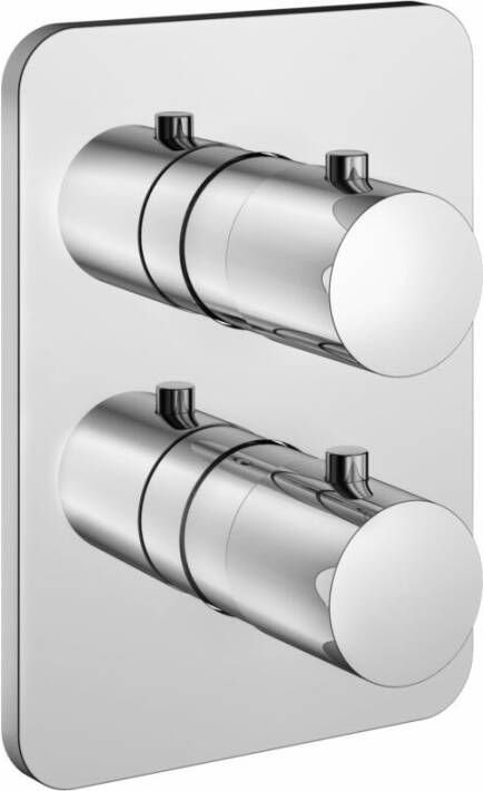 Hotbath Gal afbouwdeel voor inbouw douchethermostaat met 2-weg stop-omstel 18 x 13 cm chroom