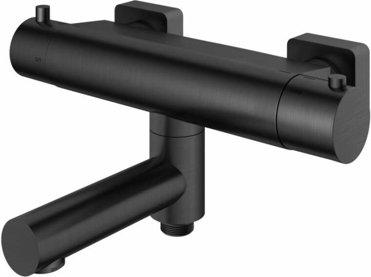 Hotbath Gal GL020BGP thermostatische badmengkraan met wegdraaibare omstel uitloop Geborsteld gunmetal PVD