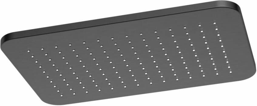 Hotbath Gal GL106BGP hoofddouche rechthoek 27 x 40 cm Geborsteld gunmetal PVD
