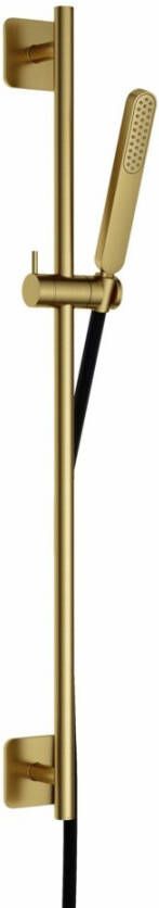 Hotbath Gal GL309BBP verstelbare glijstang 100 cm met doucheslang 1 5 mtr en handdouche Geborsteld messing PVD - Foto 1