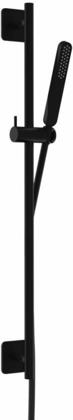 Hotbath Gal GL309BL verstelbare glijstang 100 cm met doucheslang 1 5 mtr en handdouche Mat zwart - Foto 2