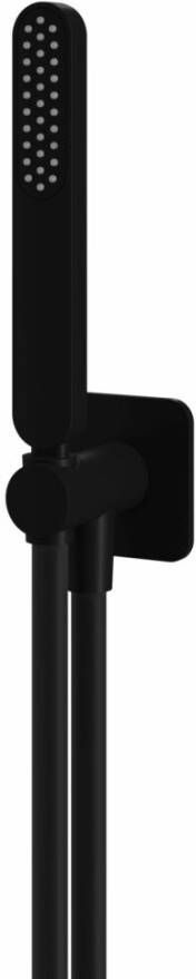 Hotbath Gal GL440BL handdouche met wandsteun + uitlaat en doucheslang 1 5 mtr Mat zwart - Foto 1