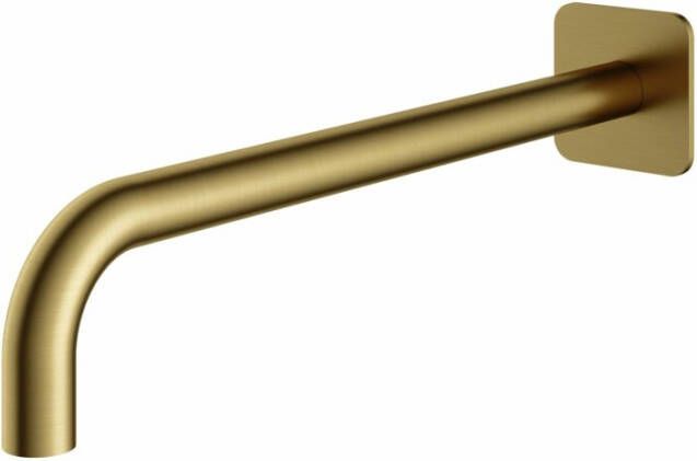 Hotbath Wandarm Gal 40 cm Vierkant Geborsteld Messing PVD