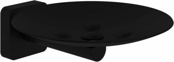 Hotbath Gal zeepschaal wandmodel 4 x 11 x 13 3 cm mat zwart