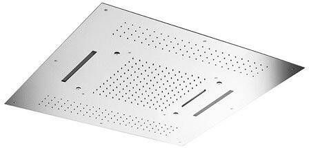 Douche Concurrent Hoofddouche Hotbath Mate Inbouw Plafond Ovaal Geborsteld Nikkel 38x60cm met LED Verlichting - Foto 5