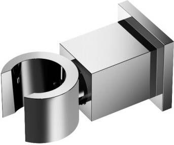 Hotbath Mate vierkante handdouchehouder geborsteld nikkel - Foto 2