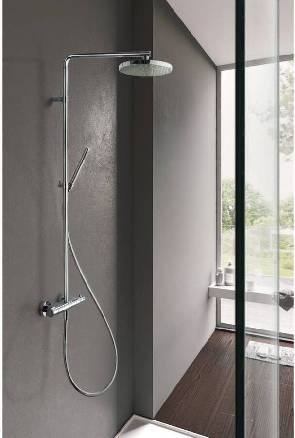 Doucheset Hotbath Get Together Opbouw Universal 20cm Rond Glans Chroom Thermostaatkraan Glijstang Regendouche Handdouche - Foto 2