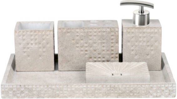 Ideavit Idea.Cube-D1 badkamer accessoires set beton licht grijs