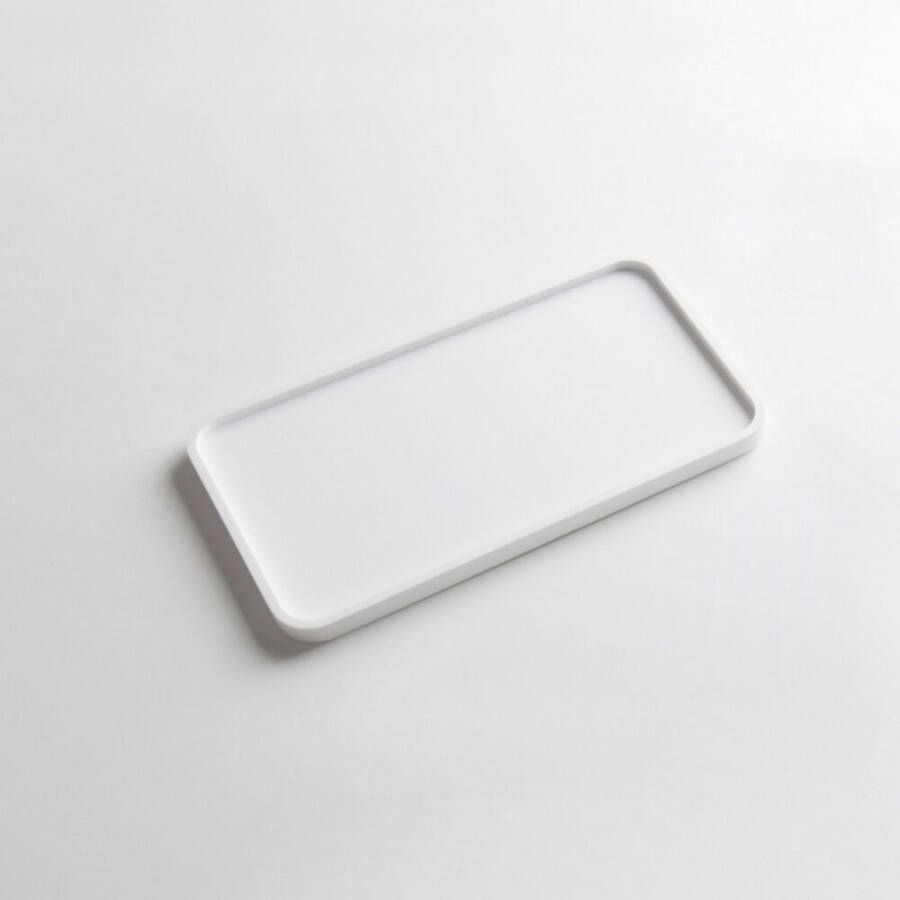 Ideavit Solidmac keramische rechthoekige tray 14x25 mat wit