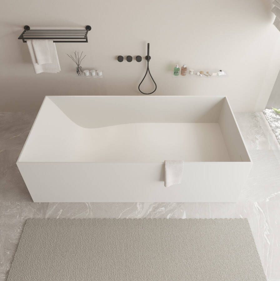 Ideavit Solidstar rechthoekig ergonomisch vrijstaand bad 76x180 mat wit