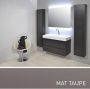 Ink Unit 80 cm mat Taupe badkamermeubel greeploos - Thumbnail 1