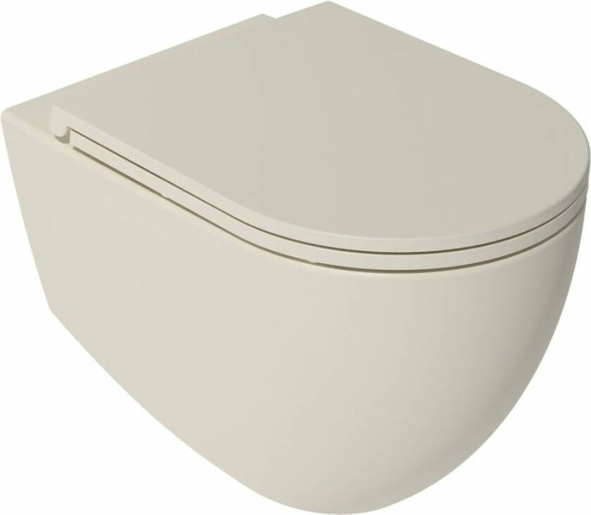 Isvea Infinity hangend randloos toilet 36 5x53 ivoor