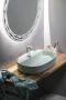 Isvea Infinity ovale opzetwastafel 60x40 cm mat groen mint - Thumbnail 1