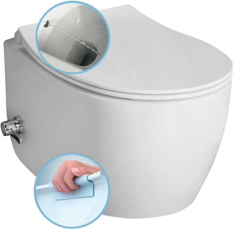 Isvea Sentimenti randloos bidet hangtoilet glans wit