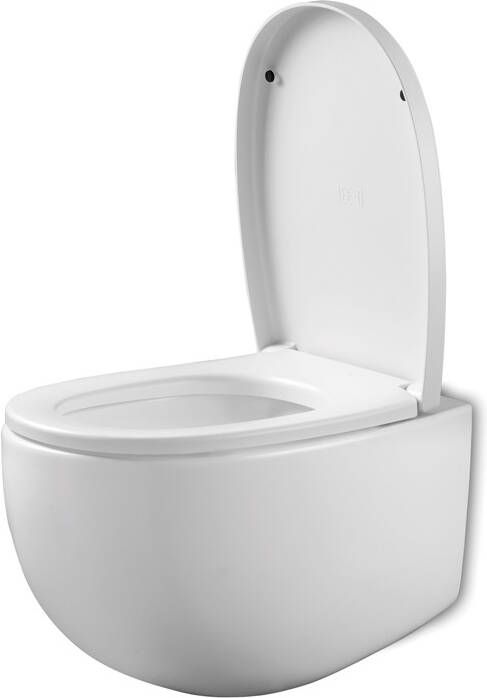 JEE-O randloos hangend toilet mat wit