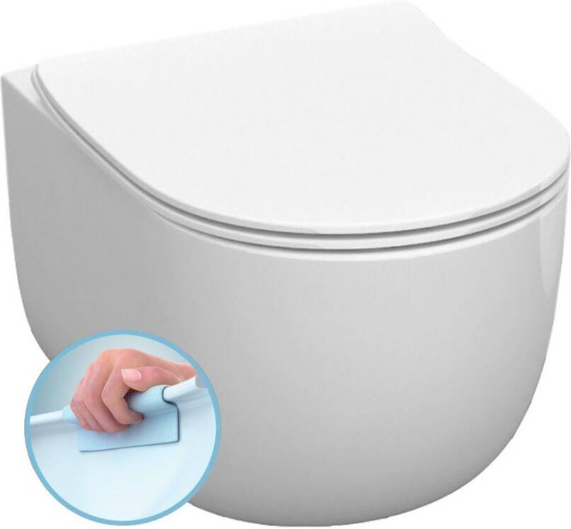 Kerasan Flo rimless Hangtoilet Norim 37x34.5x54cm