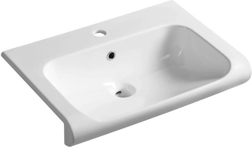 Sapho Wastafel Semi Inbouw Inka Rechthoekig 60x40 cm Keramiek Wit