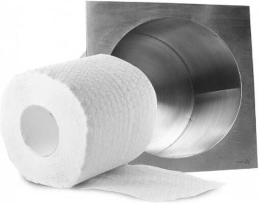 LoooX resv closetrolhouder vierkant Special RVS. geborsteld RVS. geborsteld