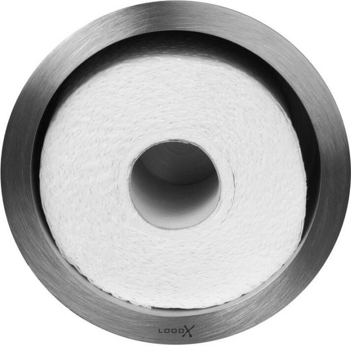 Looox CL3 closed reserverolhouder inbouw 1 rol RVS geborsteld