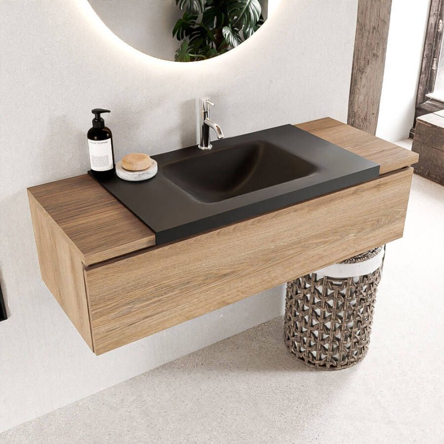 Mondiaz Bukla badmeubel 1 kraangat 120 washed oak en urban