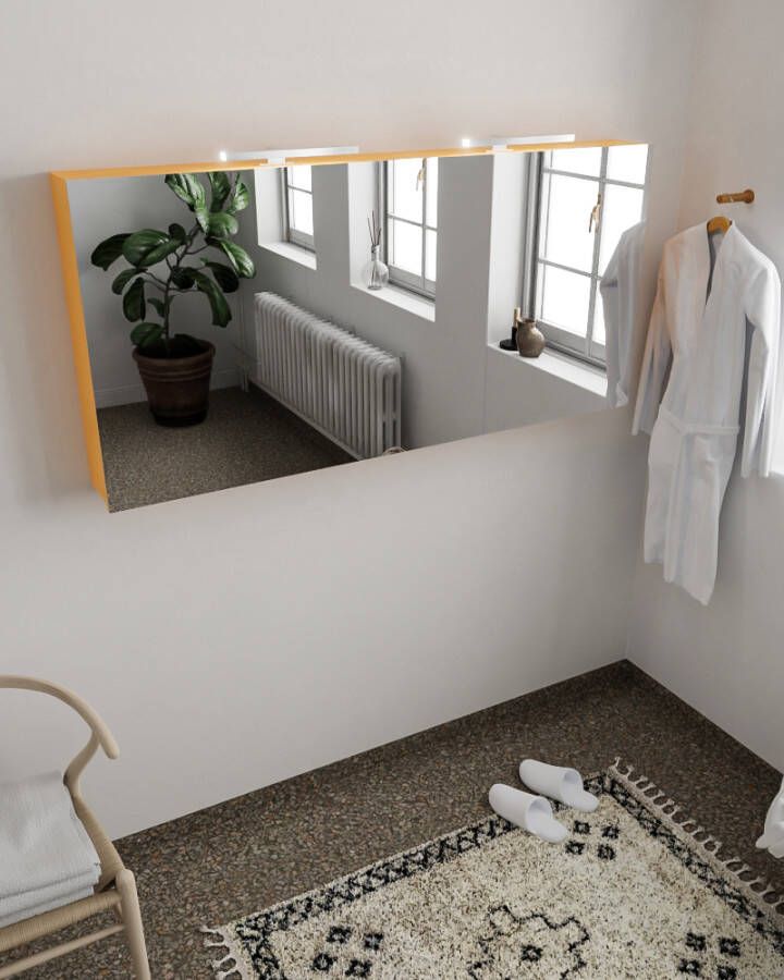 Mondiaz CUBB Spiegelkast 150x70x16cm 3 deuren ocher NV76341611