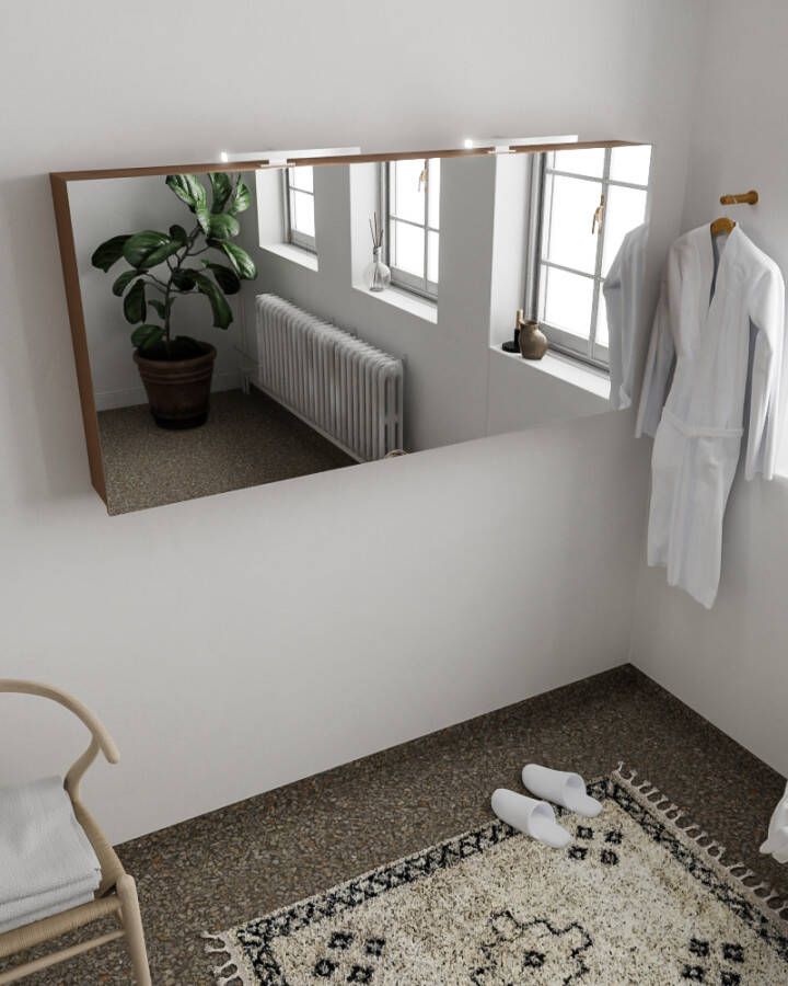 Mondiaz CUBB Spiegelkast 150x70x16cm 3 deuren rust NV76341712