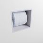 Mondiaz Easy Toiletrolhouder CUBE 160 solid surface 16x16cm kleur Cale. Geschikt voor op en inbouw. - Thumbnail 2