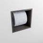 Mondiaz Easy Toiletrolhouder CUBE 160 solid surface 16x16cm kleur Dark grey. Geschikt voor op en inbouw. - Thumbnail 2