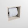 Mondiaz Easy Toiletrolhouder CUBE 160 solid surface 16x16cm kleur Linen. Geschikt voor op en inbouw. - Thumbnail 2