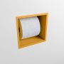 Mondiaz Easy Toiletrolhouder CUBE 160 solid surface 16x16cm kleur Ocher. Geschikt voor op en inbouw. - Thumbnail 2