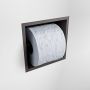 Mondiaz Easy Toiletrolhouder CUBE 160 solid surface 16x8 6cm kleur Dark grey. Geschikt voor op en inbouw. - Thumbnail 2