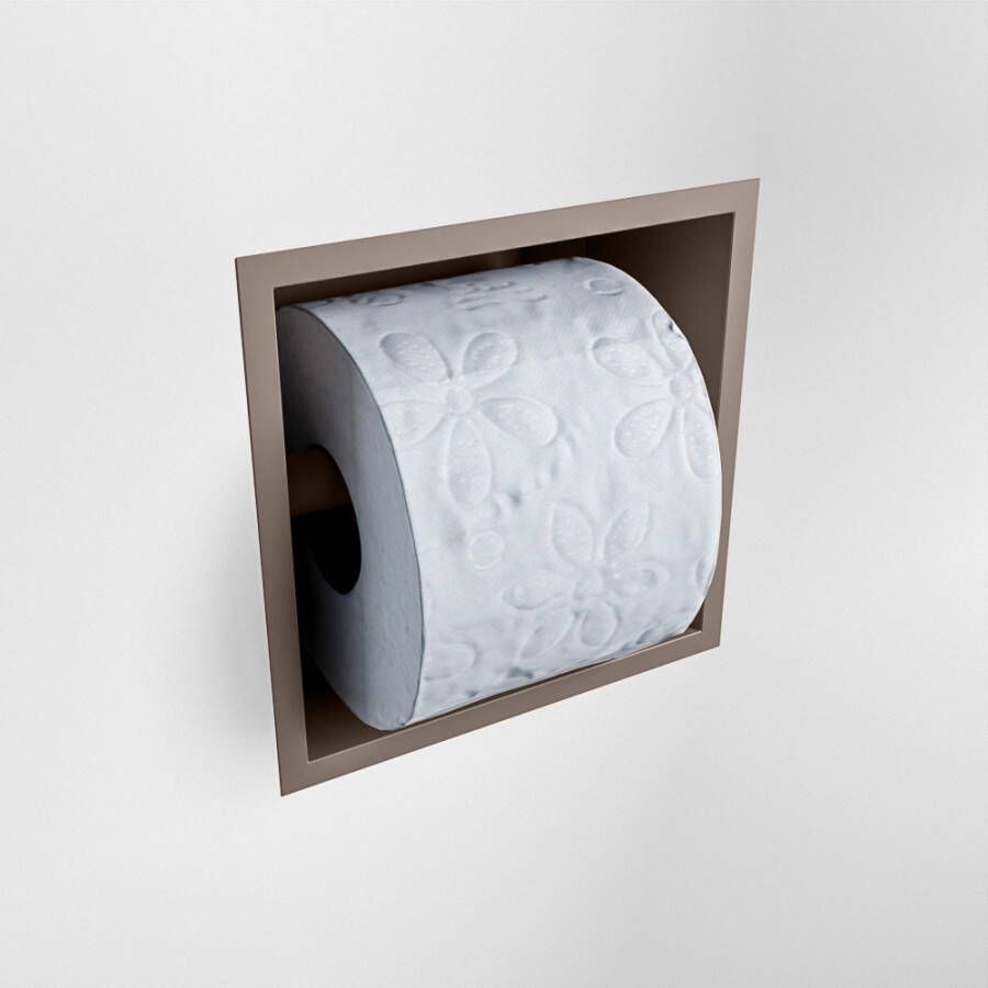 Mondiaz Easy Cube 160 toiletrolhouder 16x9 smoke