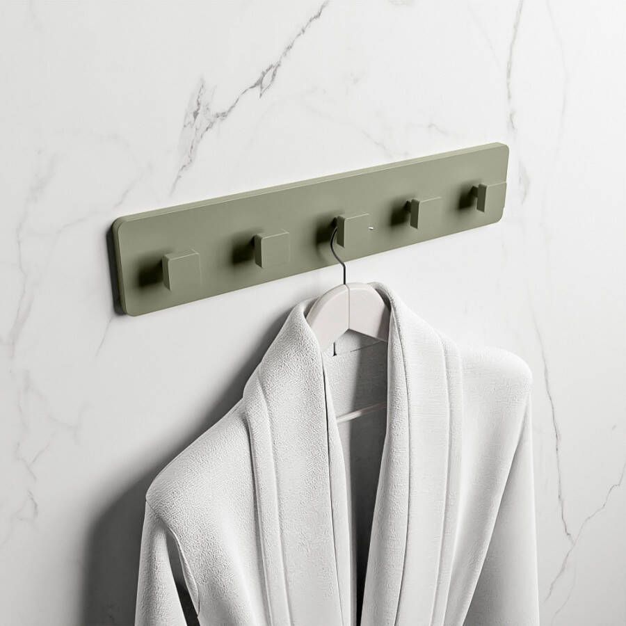 Mondiaz Easy Handdoekhaak 4.2x45x9cm opbouw Solid surface Army mat M80185Army